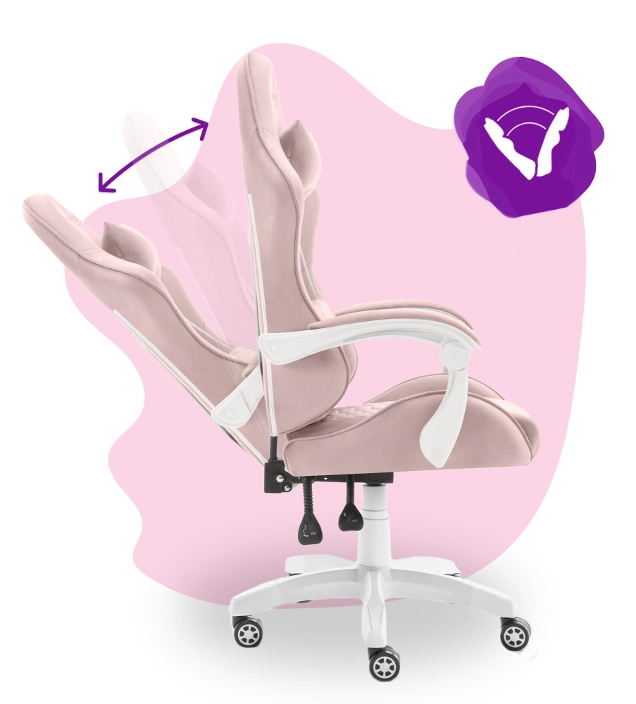 Outletowy Fotel gamingowy dla dzieci Hell's Chair HC- 1000 Kids Pink Różowy Tkanina