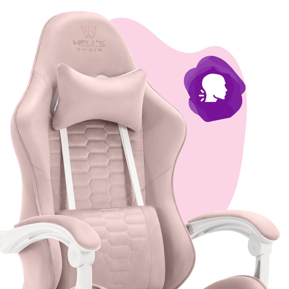 Outletowy Fotel gamingowy dla dzieci Hell's Chair HC- 1000 Kids Pink Różowy Tkanina