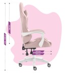 Outletowy Fotel gamingowy dla dzieci Hell's Chair HC- 1000 Kids Pink Różowy Tkanina