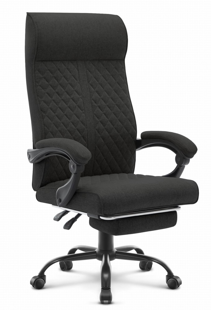 Outletowy fotel biurowy ergonomiczny obrotowy Hell's Chair HC- 1030 Black Czarny TKANINA