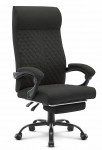 Outletowy fotel biurowy ergonomiczny obrotowy Hell's Chair HC- 1030 Black Czarny TKANINA