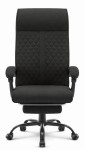 Outletowy fotel biurowy ergonomiczny obrotowy Hell's Chair HC- 1030 Black Czarny TKANINA