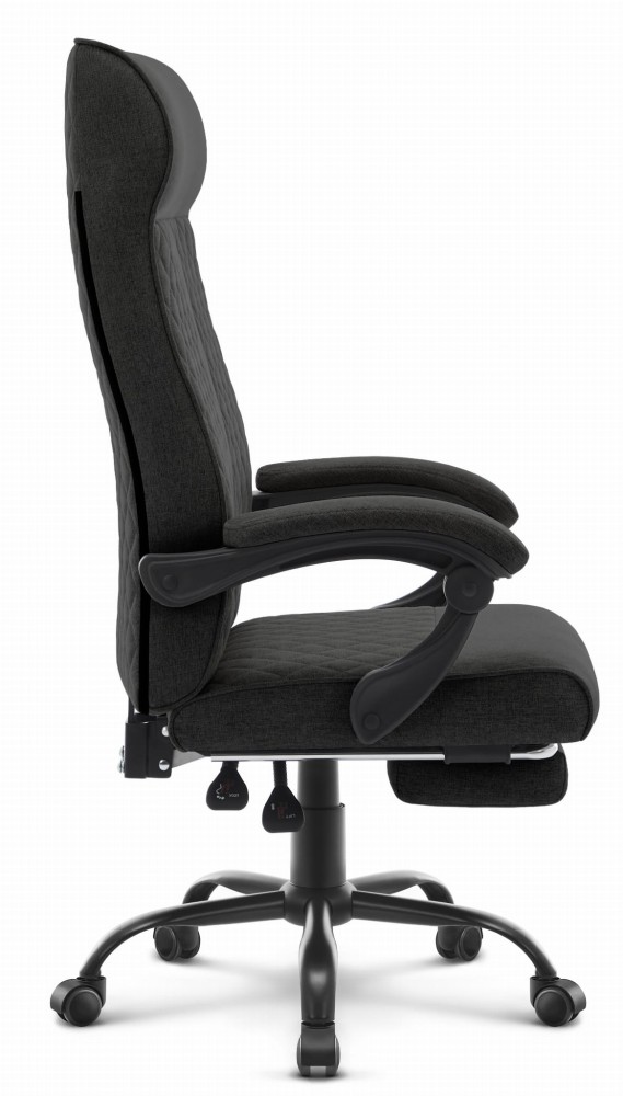 Outletowy fotel biurowy ergonomiczny obrotowy Hell's Chair HC- 1030 Black Czarny TKANINA