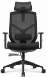 Outletowy Fotel biurowy ergonomiczny obrotowy Hell's Chair HC- 1052 PLUS Czarny TKANINA