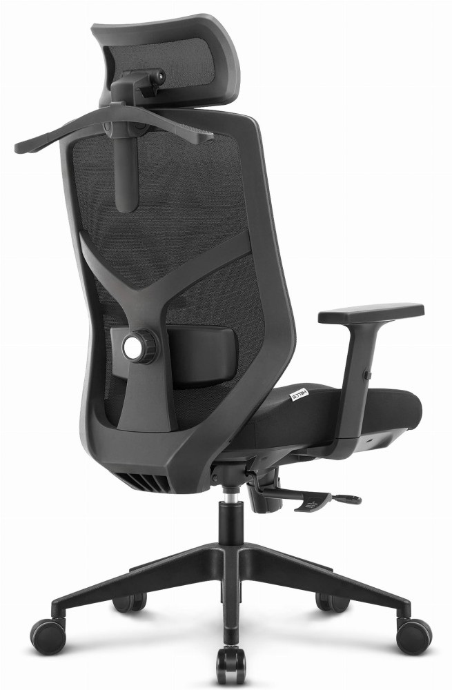 Outletowy Fotel biurowy ergonomiczny obrotowy Hell's Chair HC- 1052 PLUS Czarny TKANINA