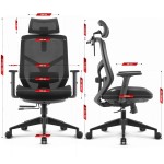 Outletowy Fotel biurowy ergonomiczny obrotowy Hell's Chair HC- 1052 PLUS Czarny TKANINA