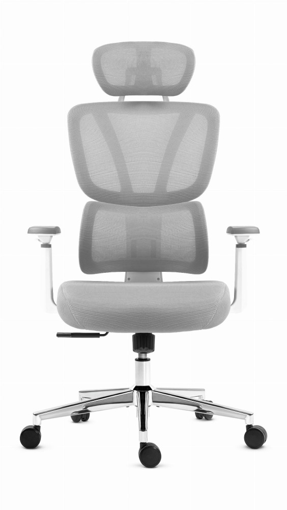 Fotel biurowy ergonomiczny obrotowy Hell's Chair HC- 1043 Szary Tkanina