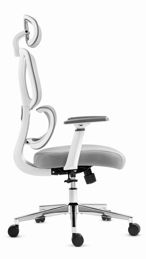 Fotel biurowy ergonomiczny obrotowy Hell's Chair HC- 1043 Szary Tkanina