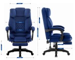 Fotel biurowy obrotowy Hell's Chair HC- 1031 Navy Granatowo- Czarny Tkanina